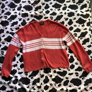 Vintage Pink and White Sweater